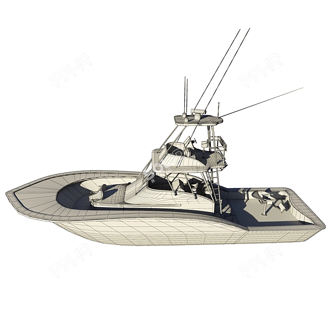 Highly Detailed 3D Boat Model 3D model image 6