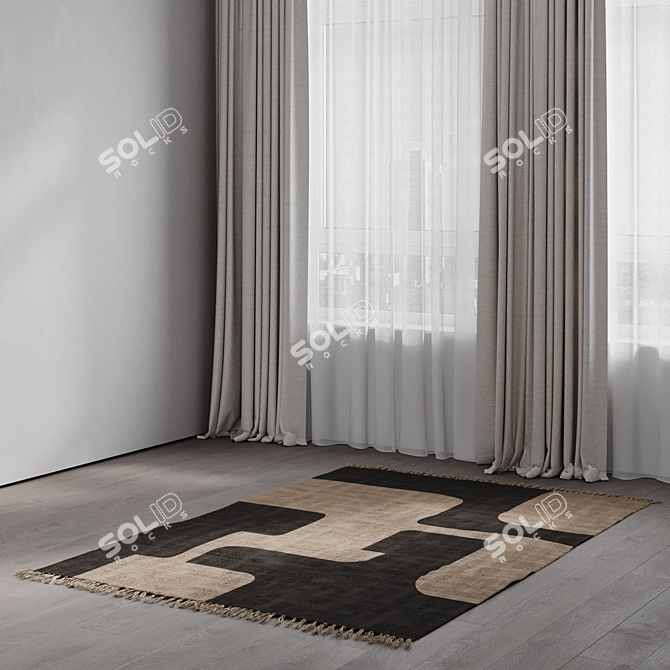 Triba Cotton Rug by La Redoute 3D model image 9