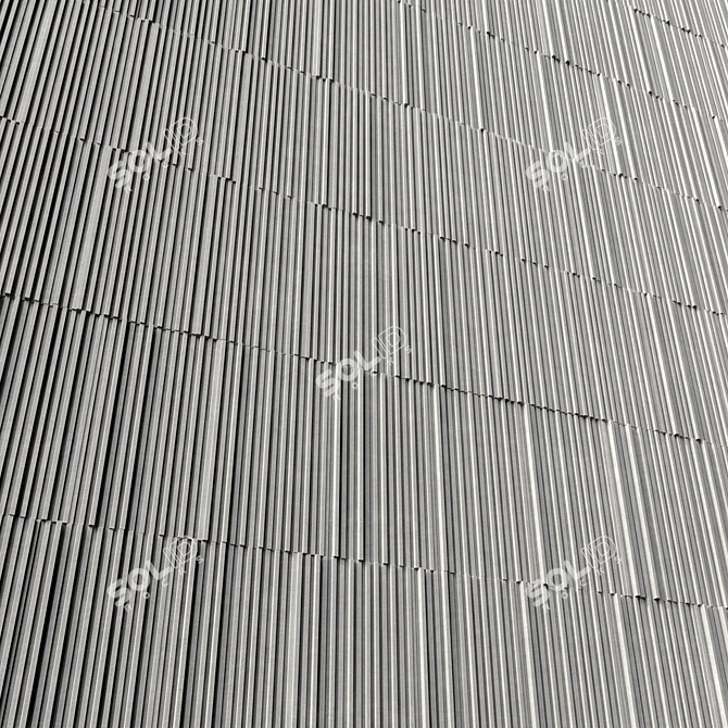 Geometric Panel Textured Wall Art 3D model image 2