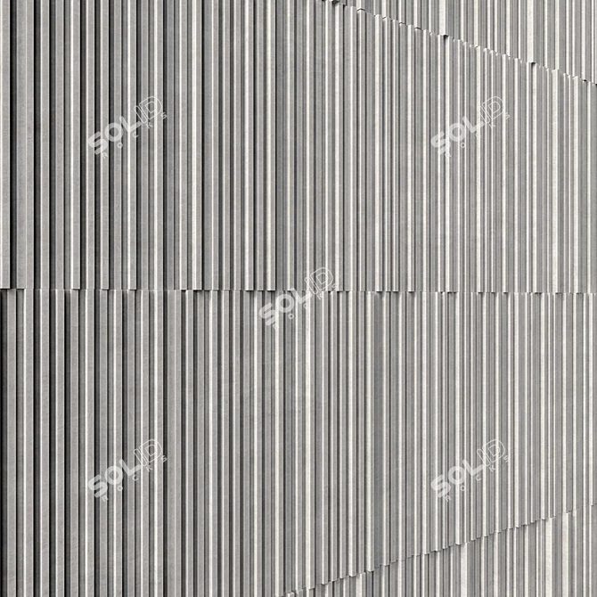 Geometric Panel Textured Wall Art 3D model image 4