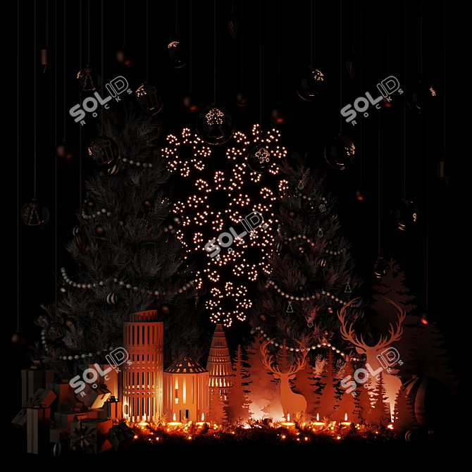 Festive Holiday Decor STL File 3D model image 4