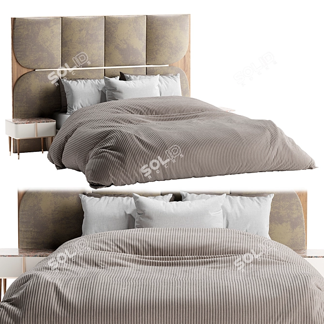 Elegant Sakya Bed 2015 Model 3D model image 1