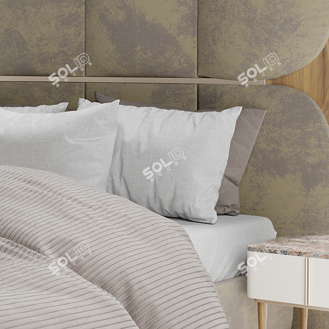 Elegant Sakya Bed 2015 Model 3D model image 4