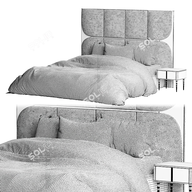 Elegant Sakya Bed 2015 Model 3D model image 5