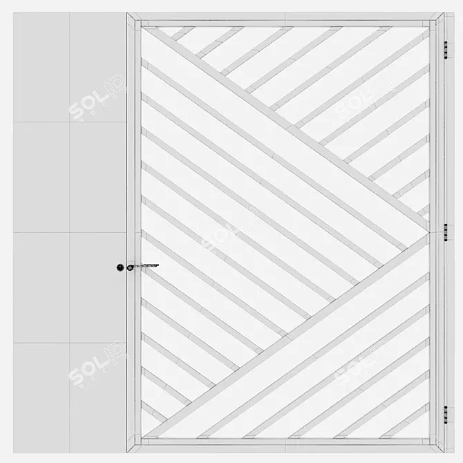 Corona Aluminium Door Model 3D 3D model image 6