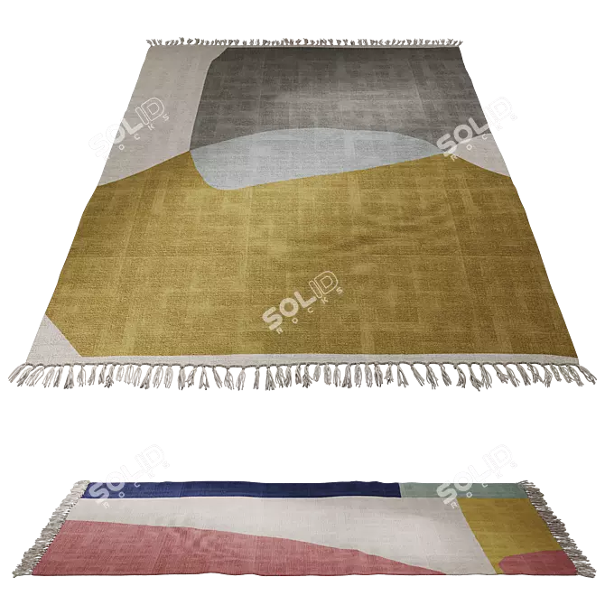 Ankara Cotton Rug by La Redoute 3D model image 1