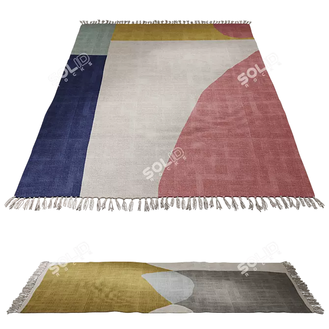 Ankara Cotton Rug by La Redoute 3D model image 5