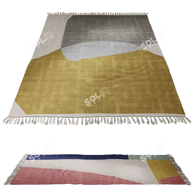 Ankara Cotton Rug by La Redoute 3D model image 8