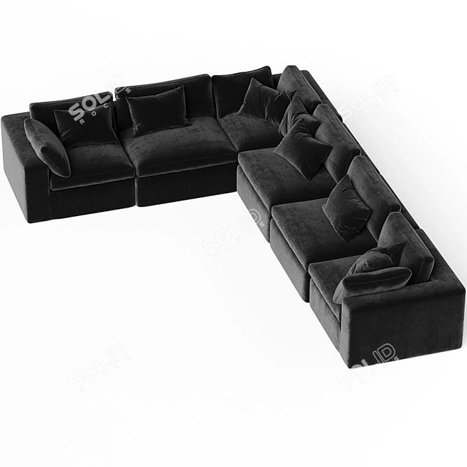 Navy Dream Sectional Sofa Combo 3D model image 2