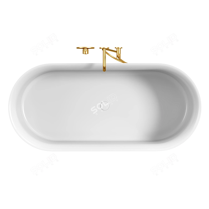 Luxury Stone Freestanding Bath 1520mm 3D model image 3