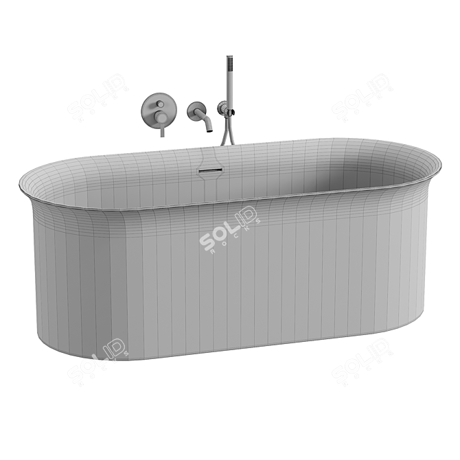 Luxury Stone Freestanding Bath 1520mm 3D model image 4