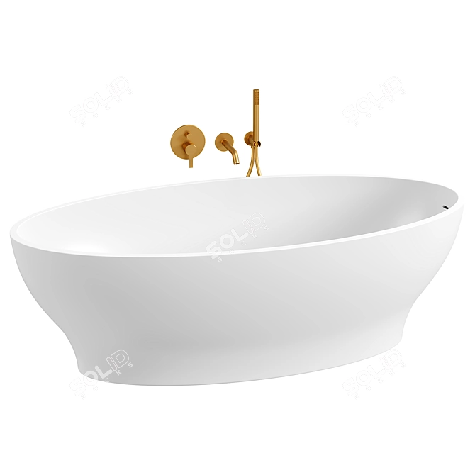 Elegance Stone Bath 1700mm 3D model image 3