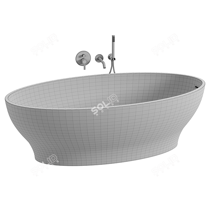 Elegance Stone Bath 1700mm 3D model image 4