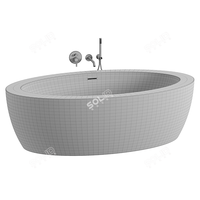 Ocean Stone Bath 1900mm Freestanding 3D model image 4