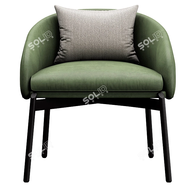 Modern 3D Sofa Model 3D model image 2