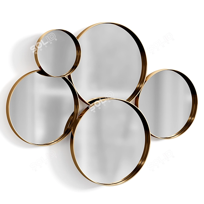 Modern Minimalist Yoko Wall Mirror 3D model image 1