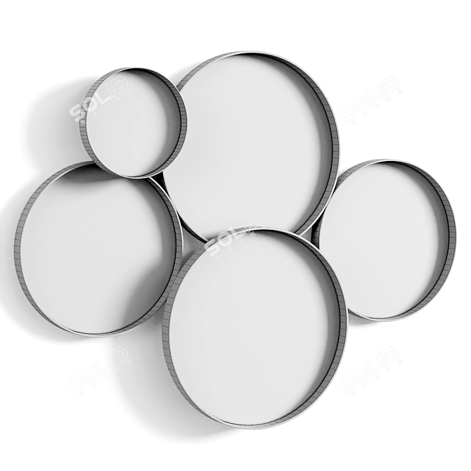 Modern Minimalist Yoko Wall Mirror 3D model image 2