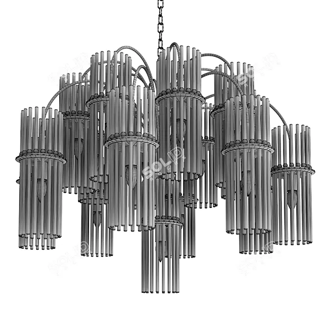 Ritz Crystall Grape Chandelier 3D model image 3