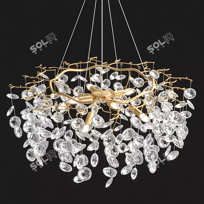 Contemporary 87cm Diameter Jasna Pendant 3D model image 2