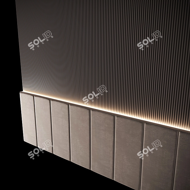 Contemporary Wall Panel Decor 3D model image 2