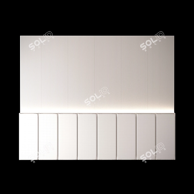 Contemporary Wall Panel Decor 3D model image 3