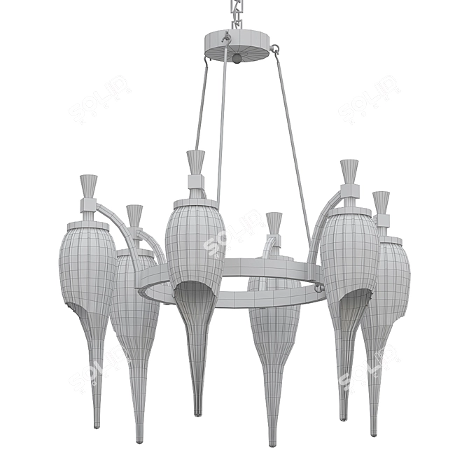 Aiden 33 Chandelier - Wildwood 3D model image 2