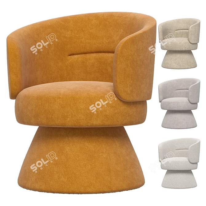 Elegant 2014 Swivel Chair Liberty 3D model image 1