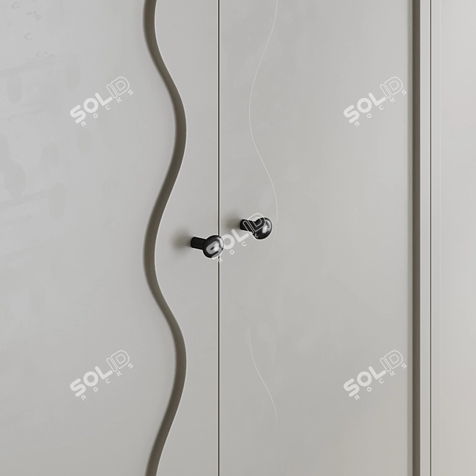 Customizable Wardrobe Wave 3D model image 4