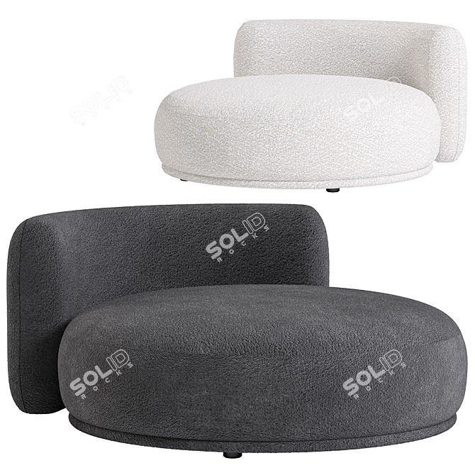 Modern Stylish Rene Armchair Furniture 3D model image 1