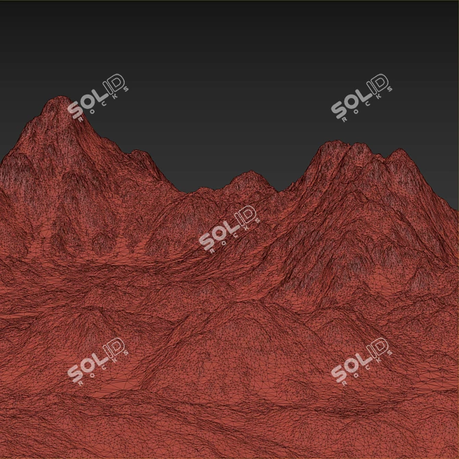 Mountain Vol 2 Terrain Model 3D model image 7