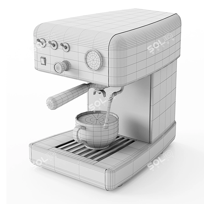 Modern Espresso Coffee Machine 03 3D model image 3