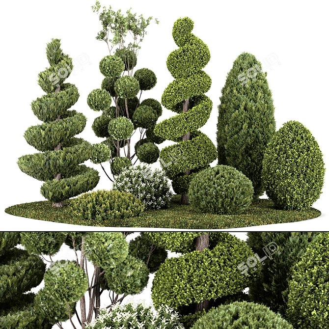 Outdoor Greenery Collection 3D model image 1