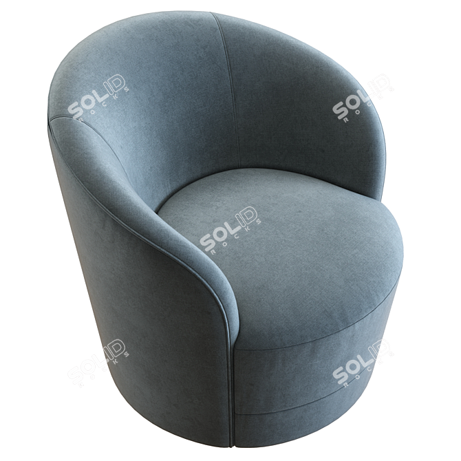 Crate&Barrel Infiniti Swivel Chair Model 3D model image 2