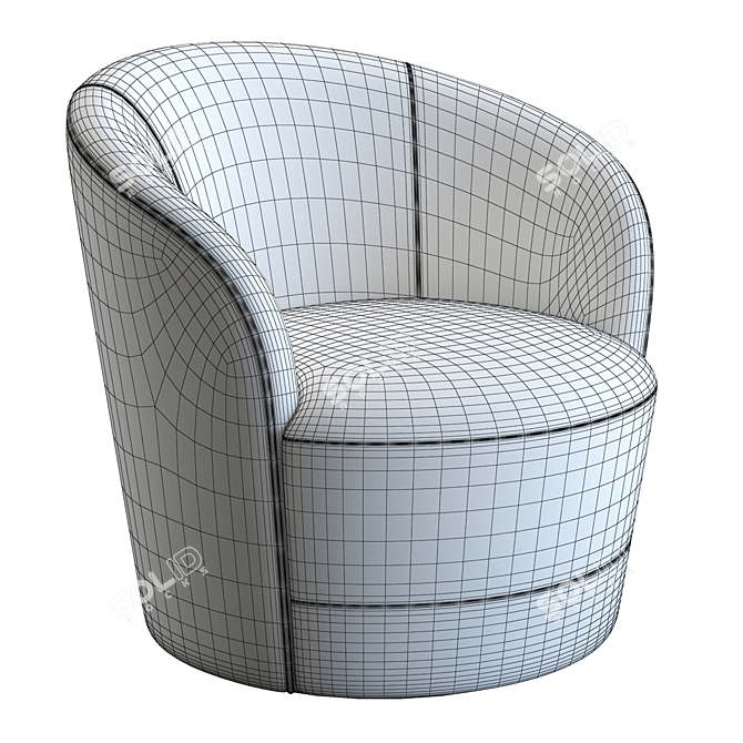 Crate&Barrel Infiniti Swivel Chair Model 3D model image 6