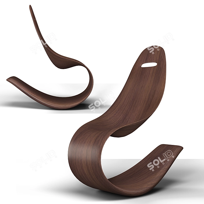 PBR Wood Carve Chair Texture 3D model image 1