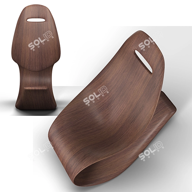 PBR Wood Carve Chair Texture 3D model image 3