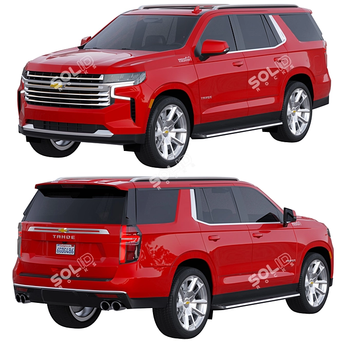 Title: 2022 Chevrolet Tahoe High Country 3D model image 1