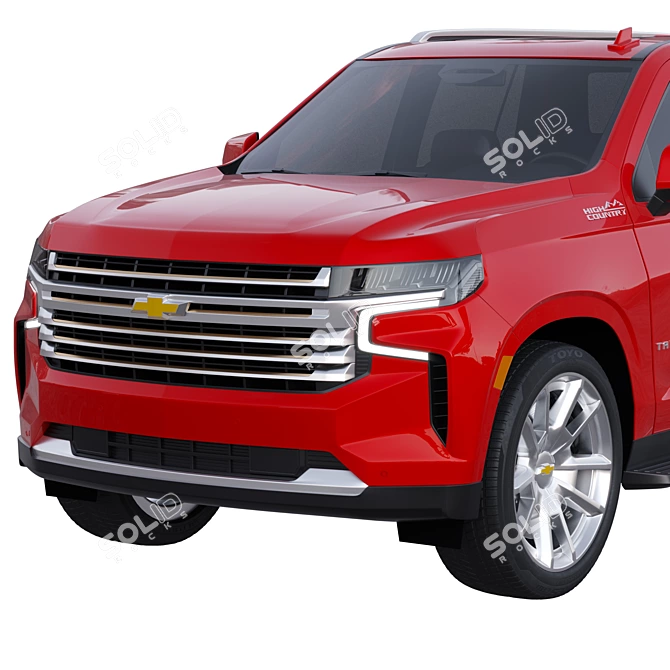 Title: 2022 Chevrolet Tahoe High Country 3D model image 4