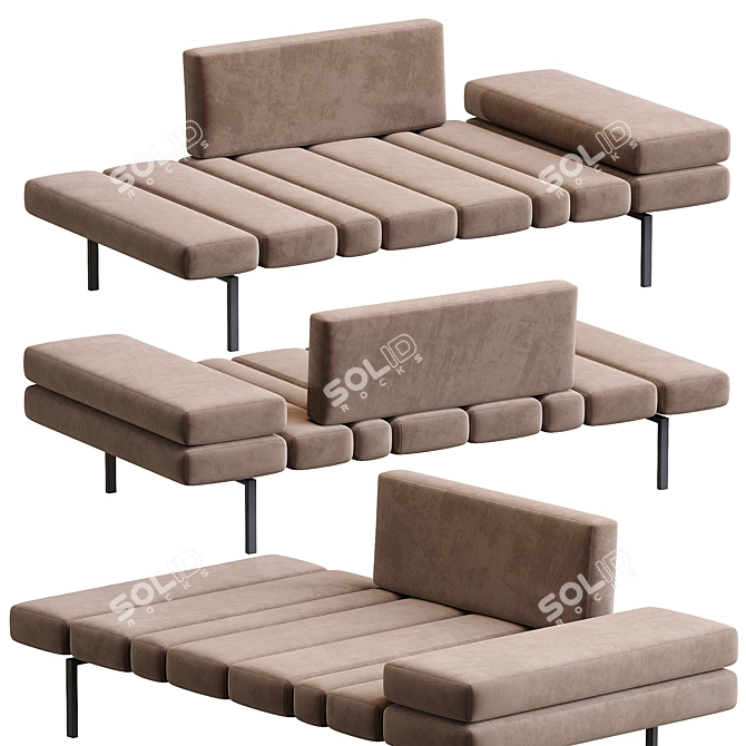 Modern Smith Minotti Sofa Set 3D model image 1