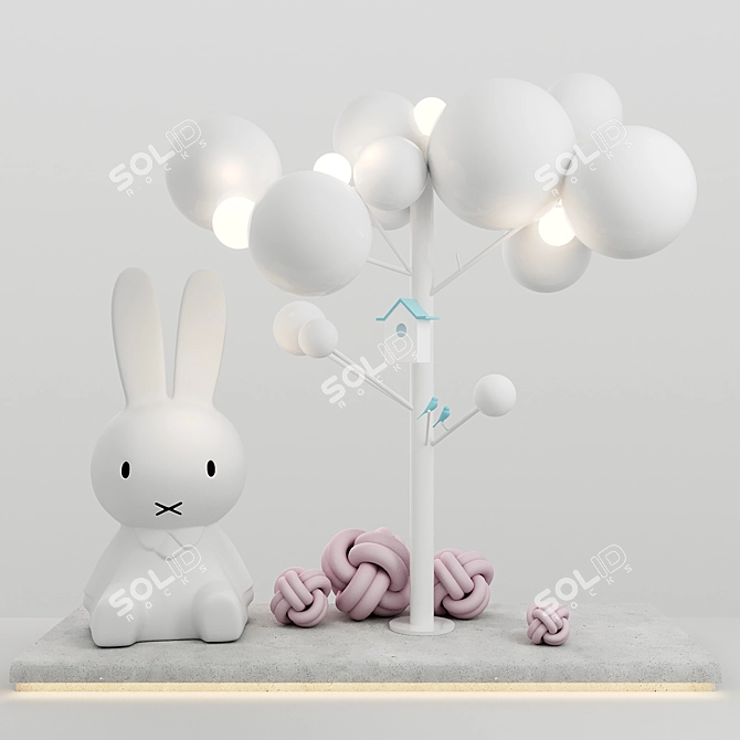 Luminous Bubble Tree Display 3D model image 1