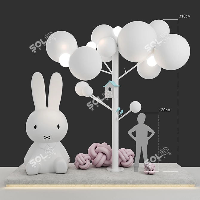 Luminous Bubble Tree Display 3D model image 15