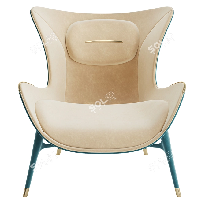  Stylish Wonatti Nazare Armchair 3D model image 2