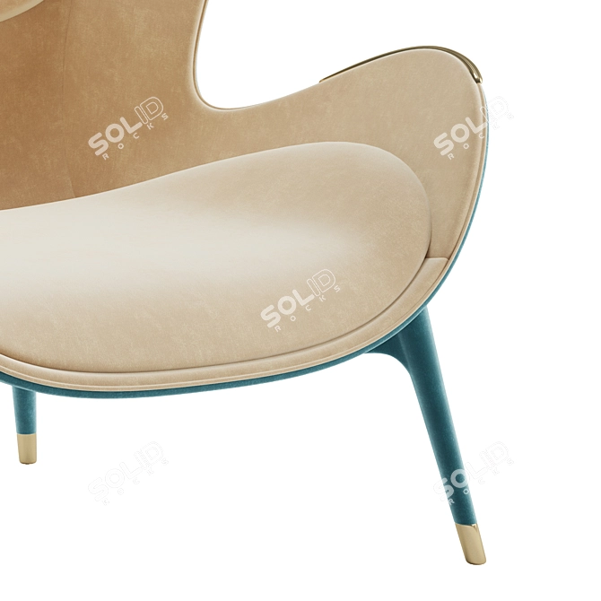  Stylish Wonatti Nazare Armchair 3D model image 5