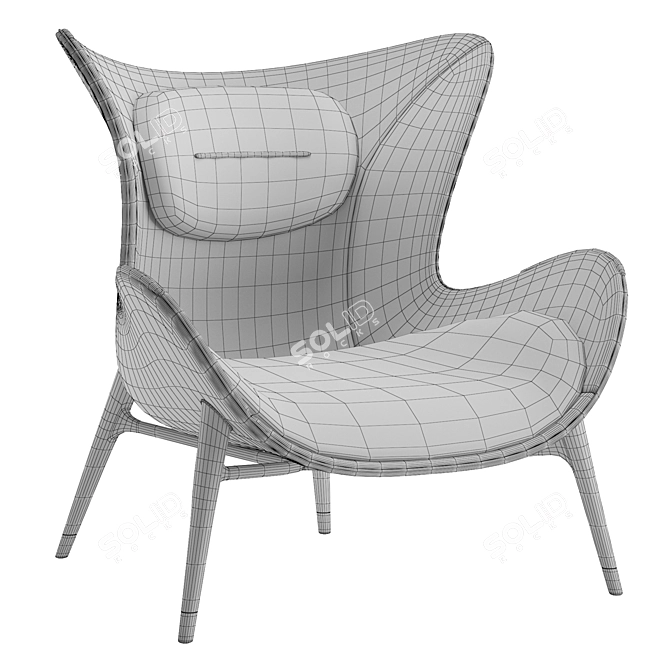  Stylish Wonatti Nazare Armchair 3D model image 7