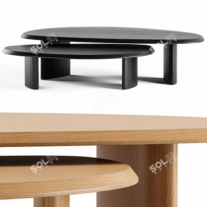 The VESTRY Nesting Tables - Maiden Home 3D model image 2