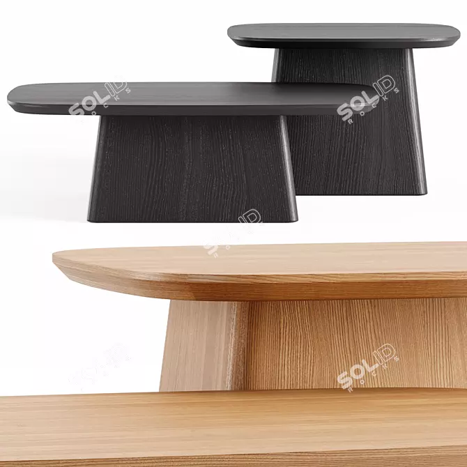 Elegant NITA Coffee Tables Set 3D model image 1