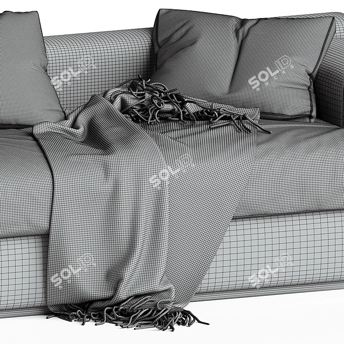 Miloe 3 Seater Sofa 3D model image 3