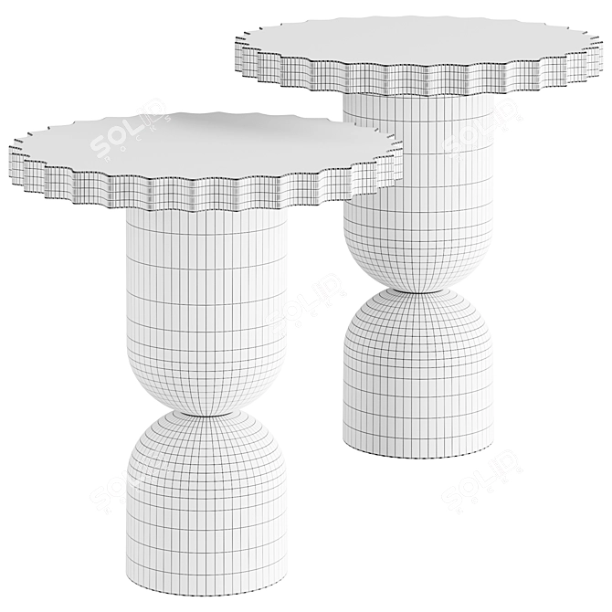 Gilded Chalice Side Table 3D model image 3