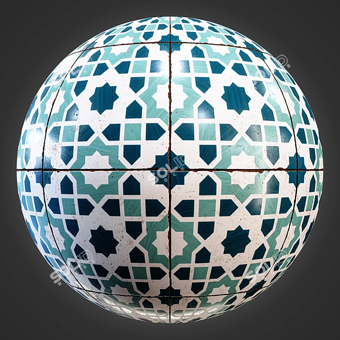 PBR Substance Tile Materials 4K 3D model image 5