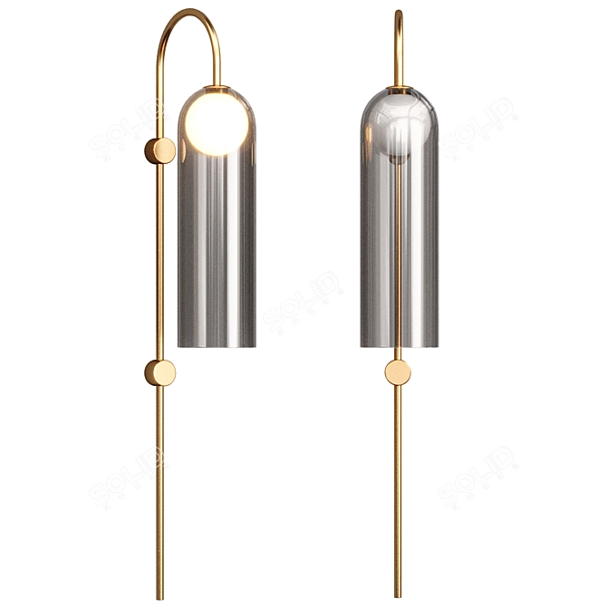 Elegant Delfy Wall Lux Sconce 3D model image 1